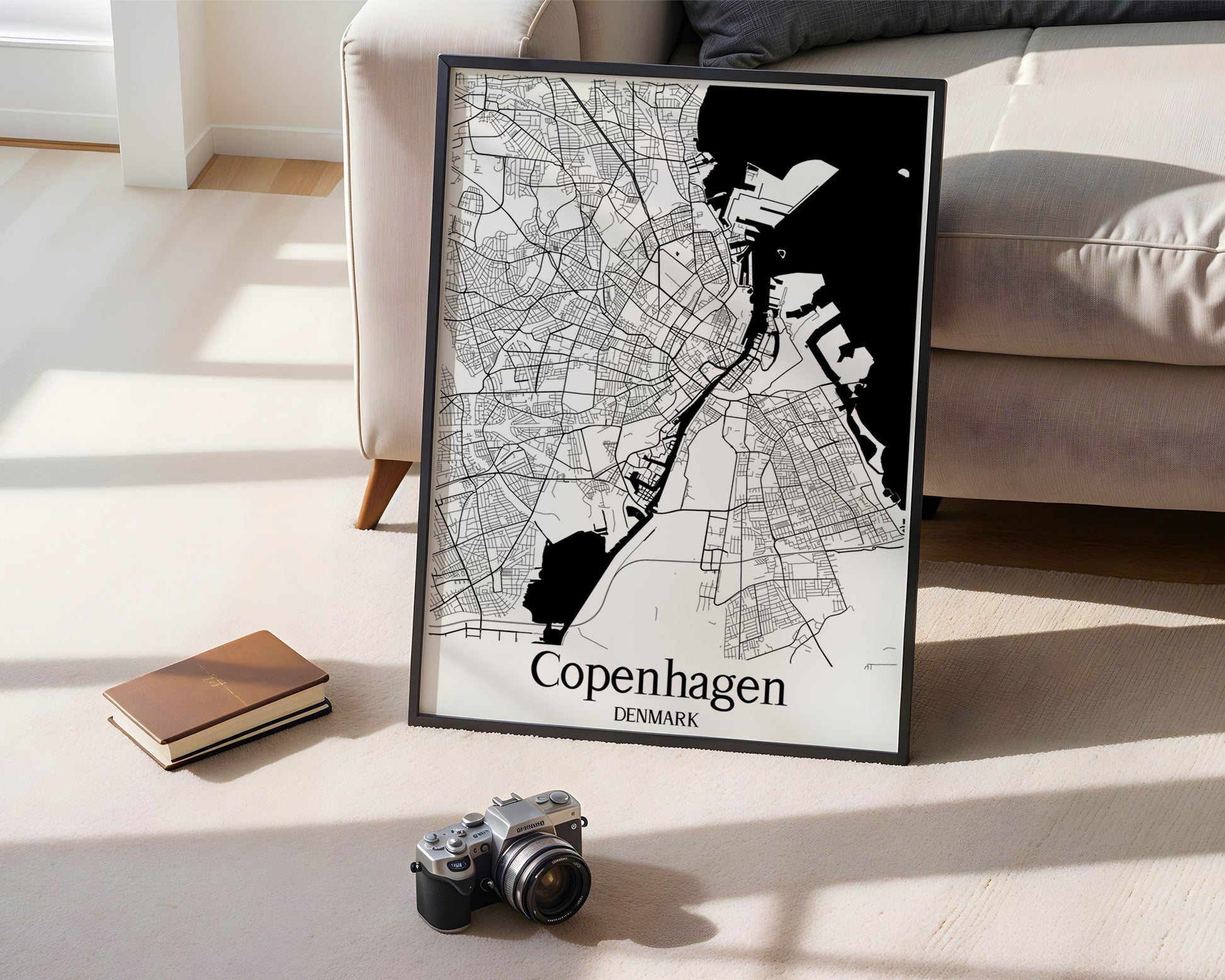 Copenhagen Denmark City Map Poster - GroovyGrove