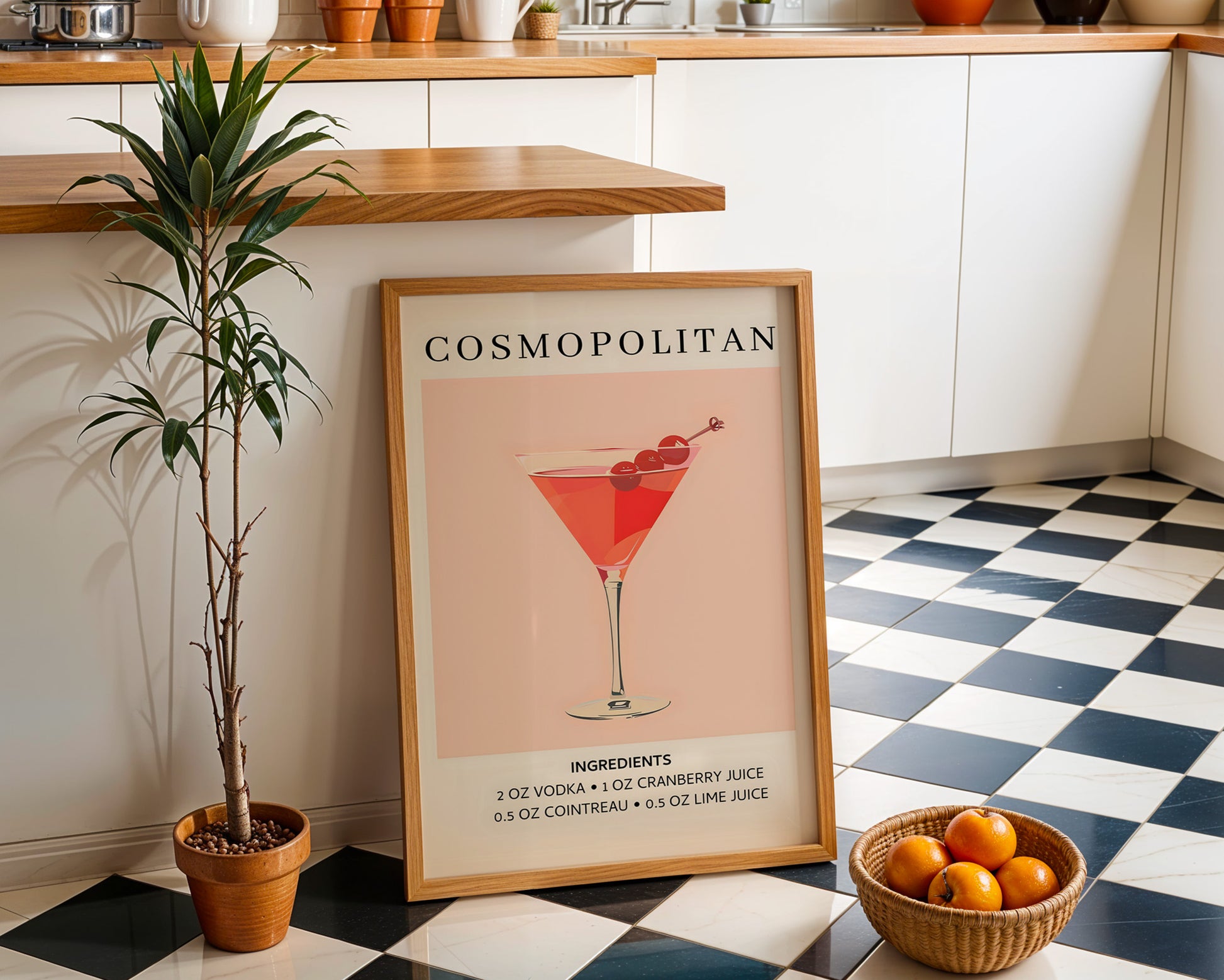 Cosmopolitan Vintage Cocktail Poster - GroovyGrove