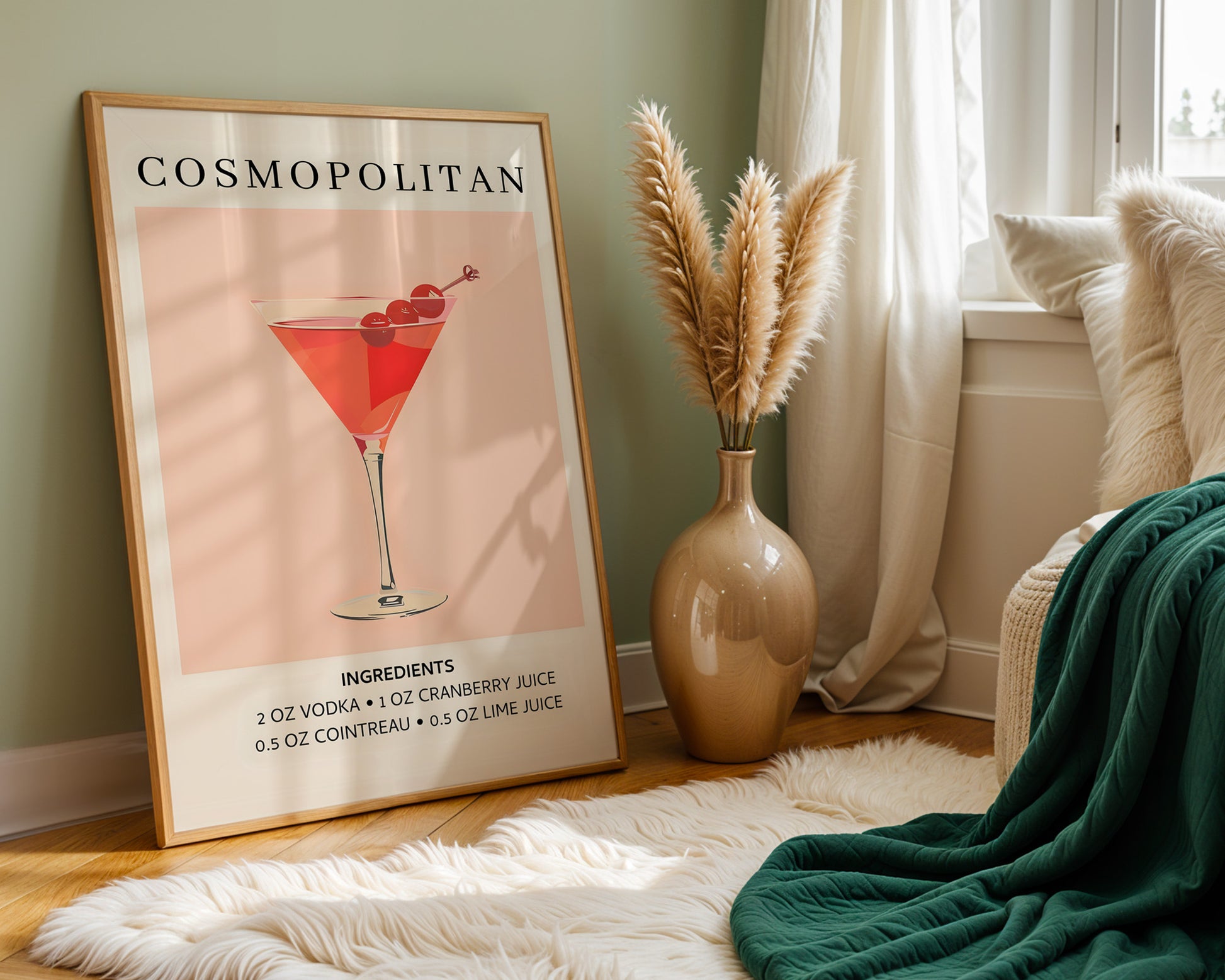 Cosmopolitan Vintage Cocktail Poster - GroovyGrove