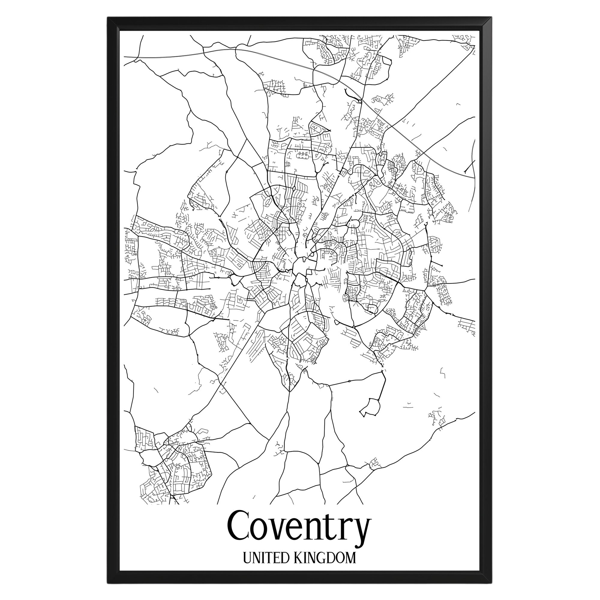 Coventry United Kingdom City Map Poster - GroovyGrove