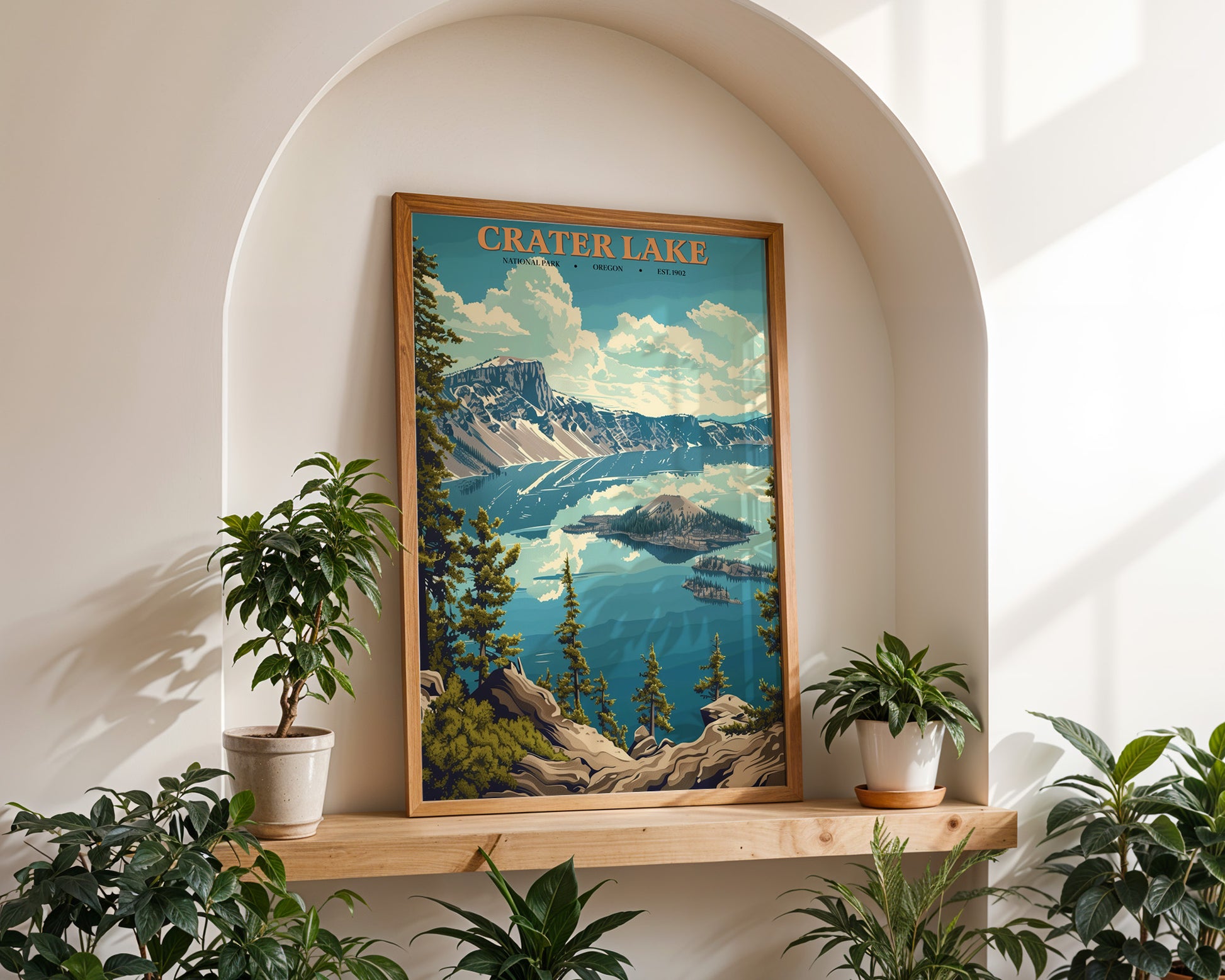 Crater Lake National Park Vintage Poster - GroovyGrove