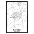 Crawley United Kingdom City Map Poster - GroovyGrove