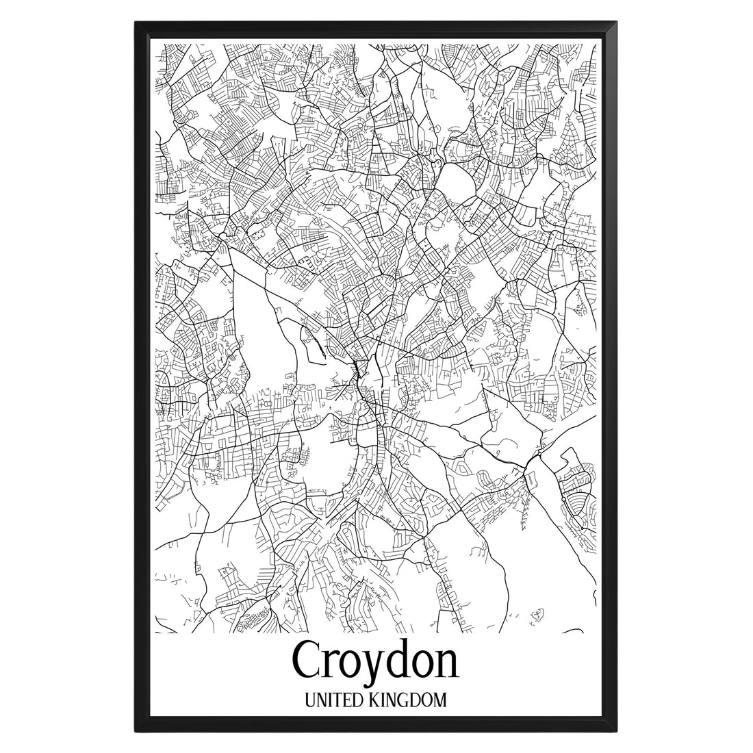 Croydon United Kingdom City Map Poster - GroovyGrove