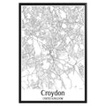 Croydon United Kingdom City Map Poster - GroovyGrove