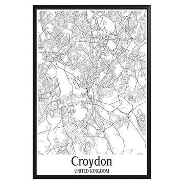 Croydon United Kingdom City Map Poster - GroovyGrove