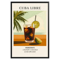 Cuba Libre Vintage Cocktail Poster - GroovyGrove