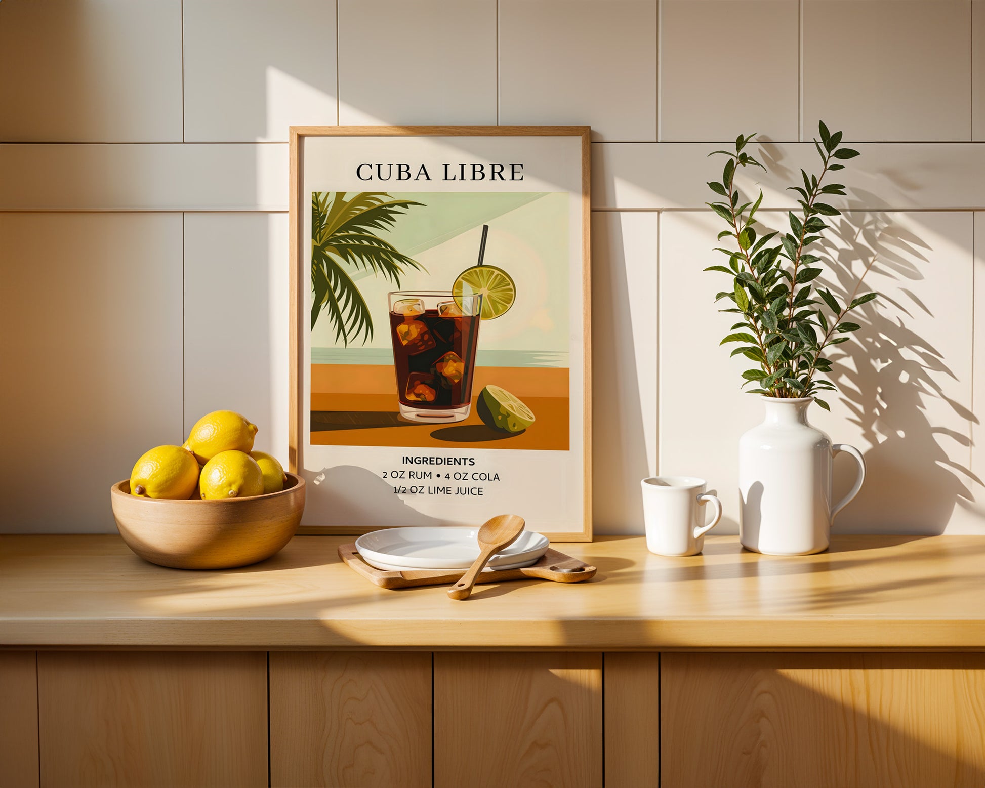 Cuba Libre Vintage Cocktail Poster - GroovyGrove