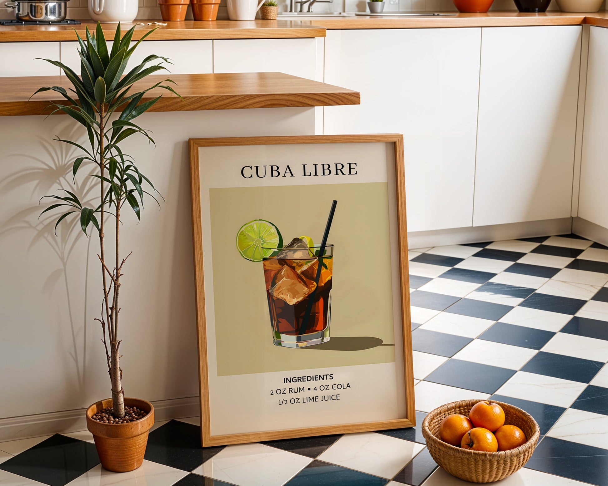 Cuba Libre Vintage Cocktail Poster - GroovyGrove