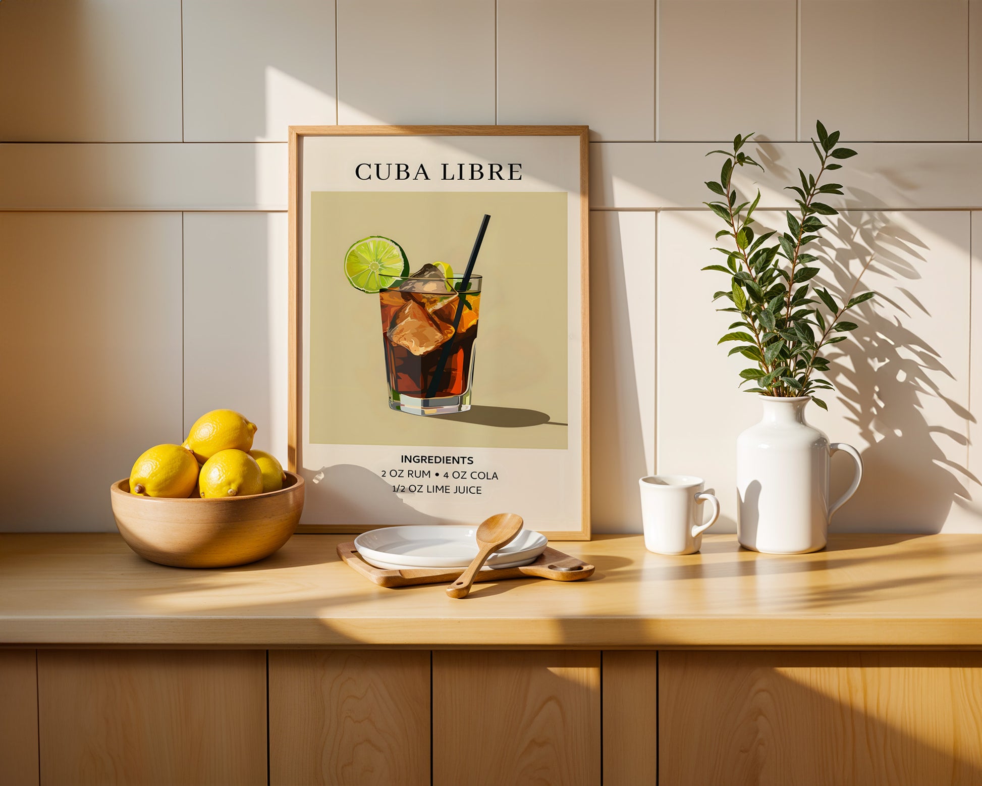 Cuba Libre Vintage Cocktail Poster - GroovyGrove