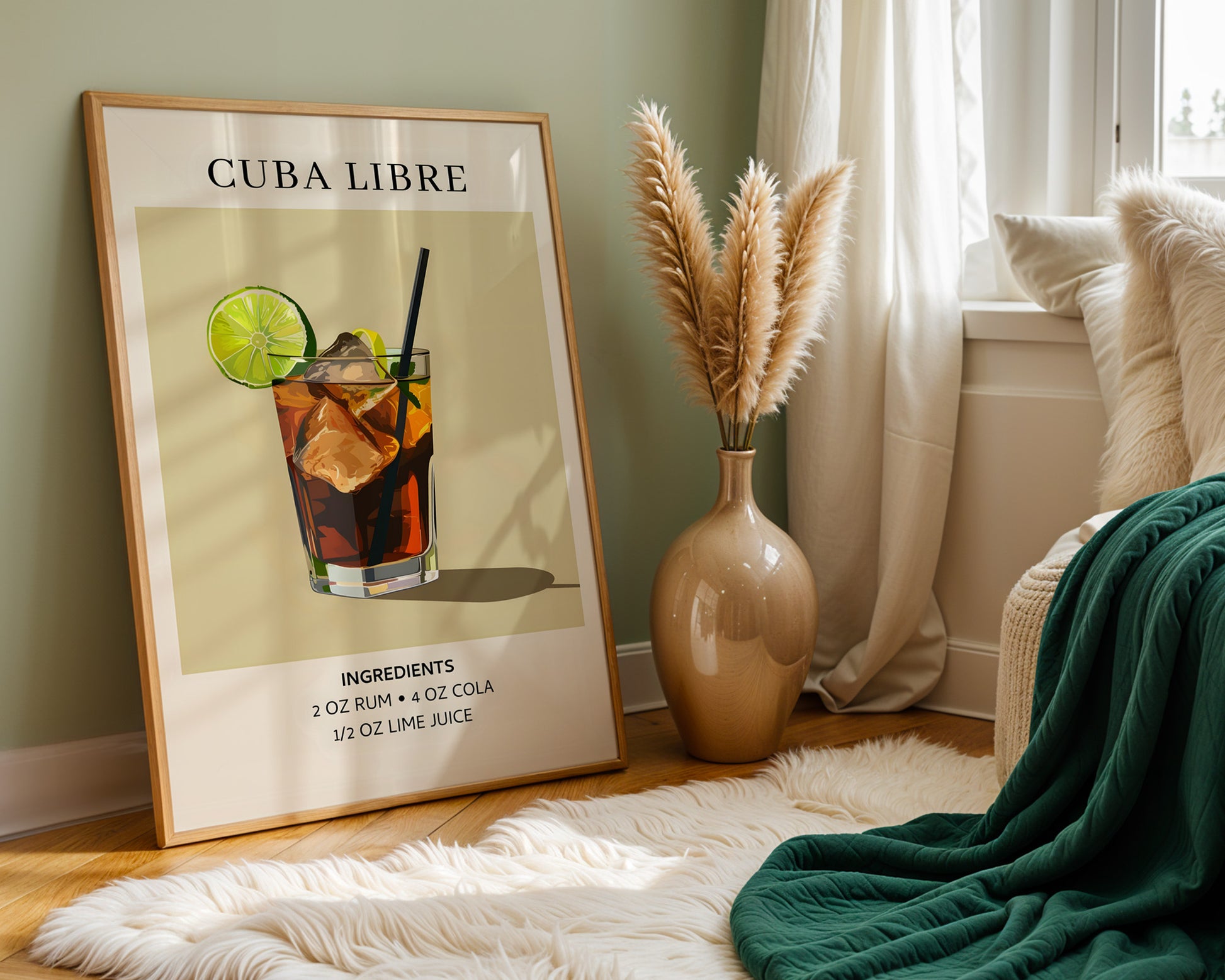 Cuba Libre Vintage Cocktail Poster - GroovyGrove