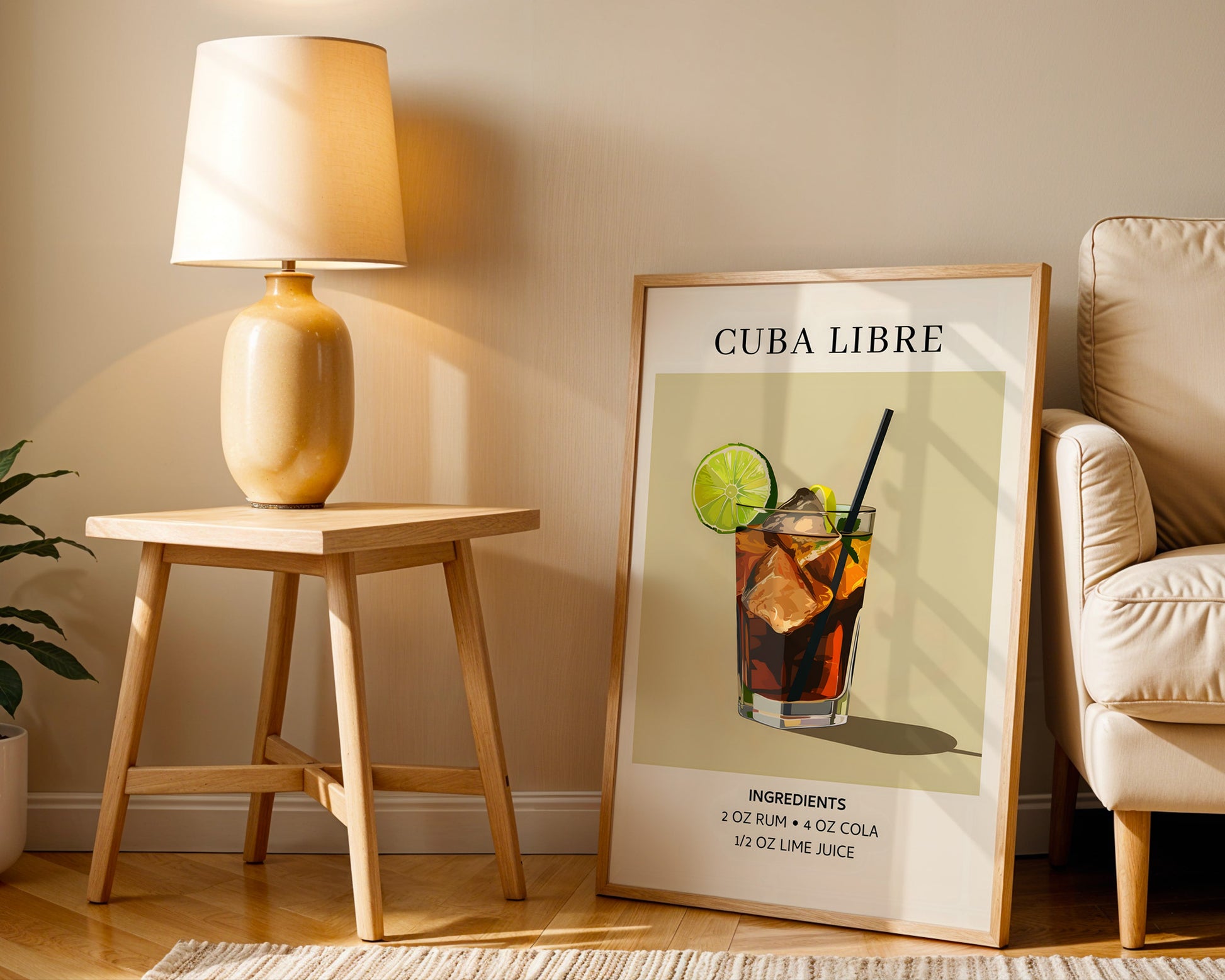 Cuba Libre Vintage Cocktail Poster - GroovyGrove