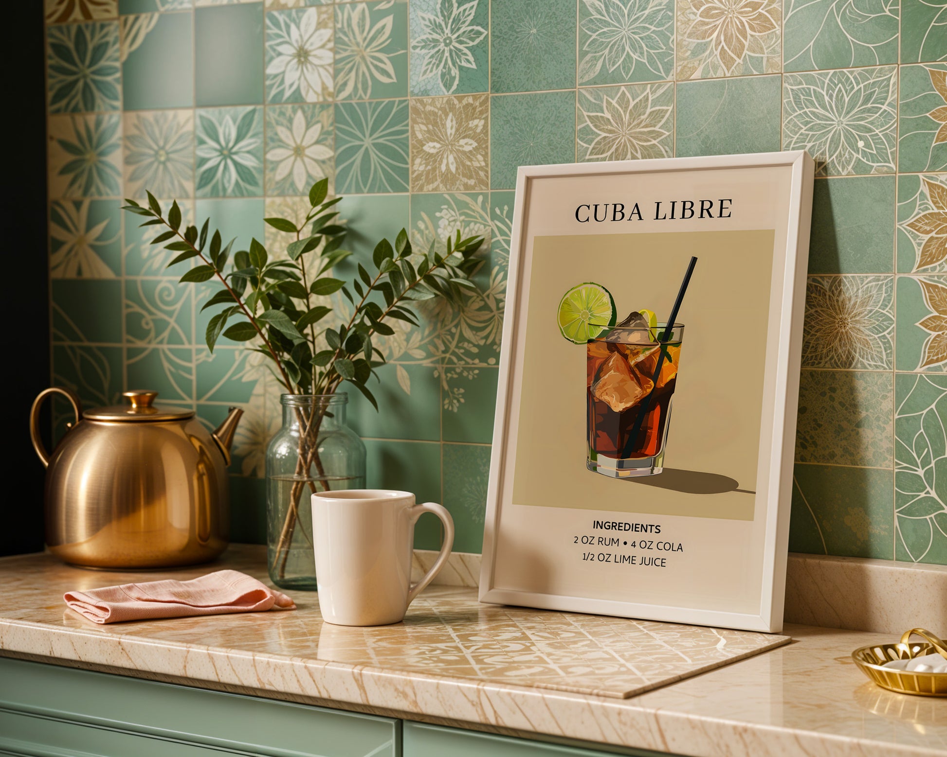 Cuba Libre Vintage Cocktail Poster - GroovyGrove