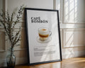 Café Bombón Coffee Recipe Poster - GroovyGrove