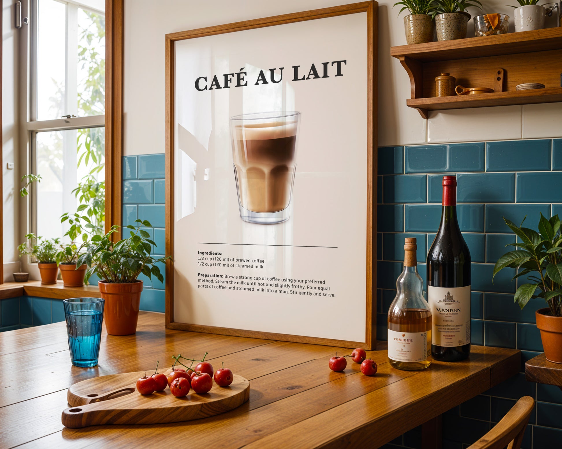 Café Au Lait Coffee Recipe Poster - GroovyGrove