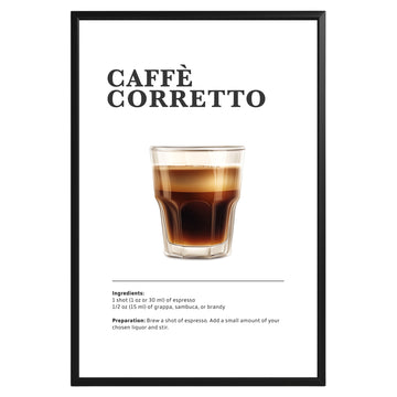 Corretto Coffee Recipe Poster - GroovyGrove