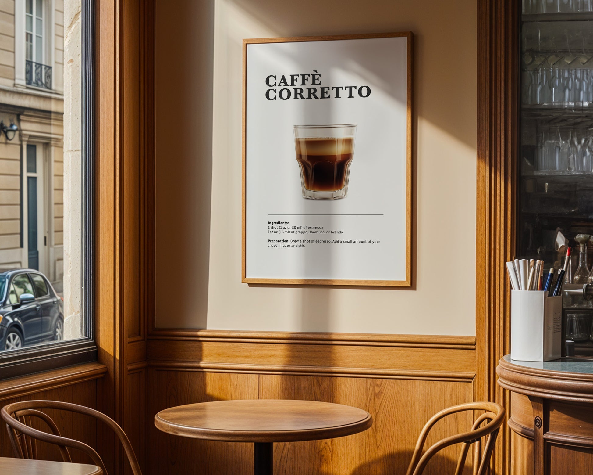 Corretto Coffee Recipe Poster - GroovyGrove