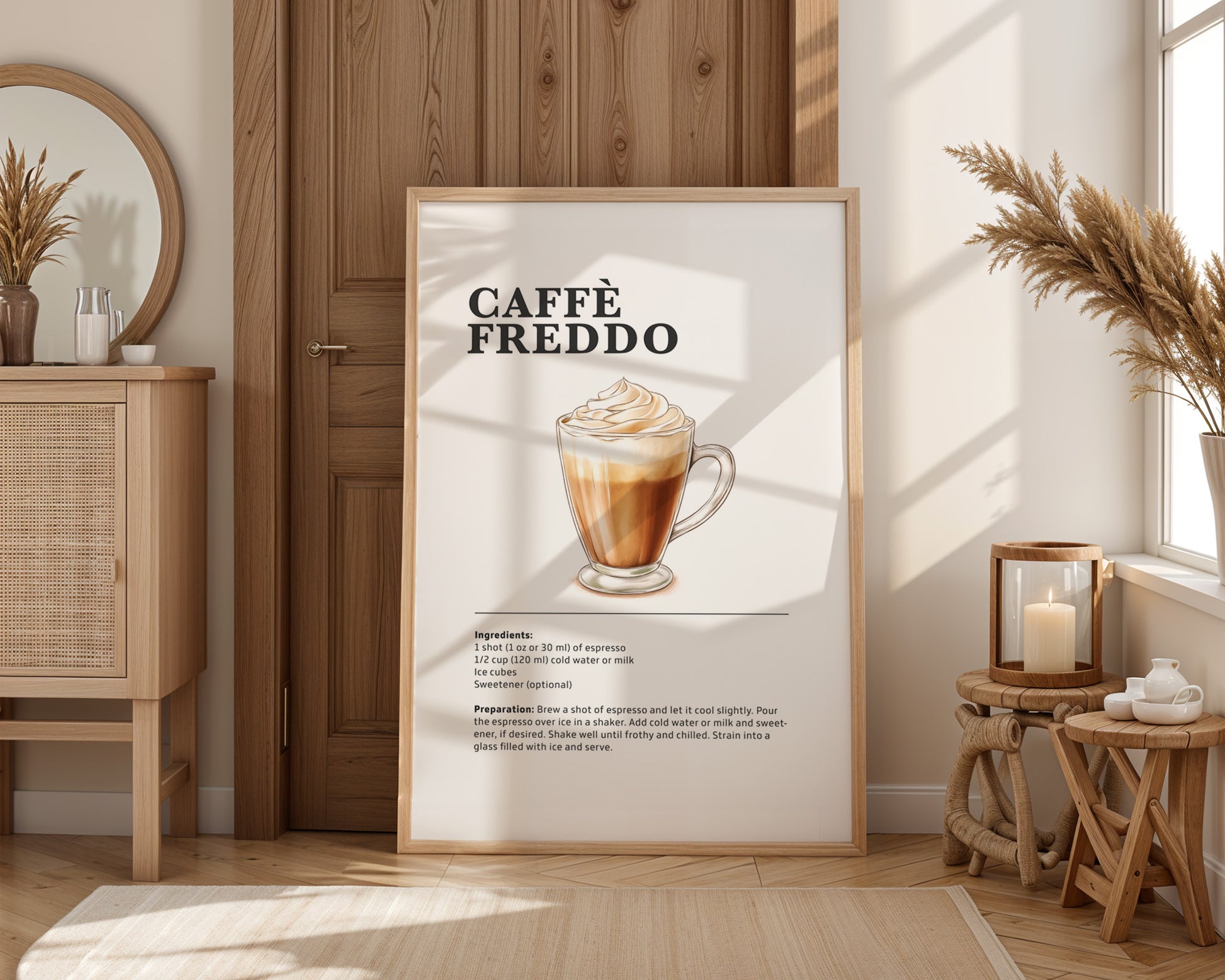 Caffè Freddo Coffee Recipe Poster - GroovyGrove