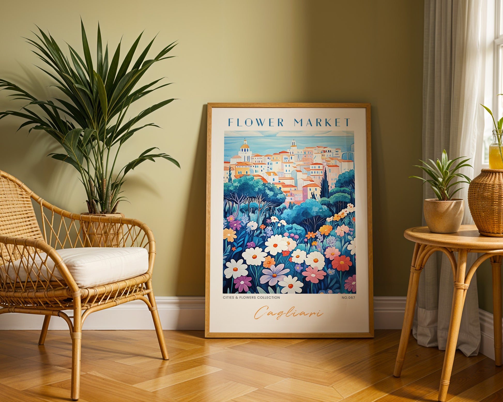 Cagliari Italy Flower Market Poster - GroovyGrove