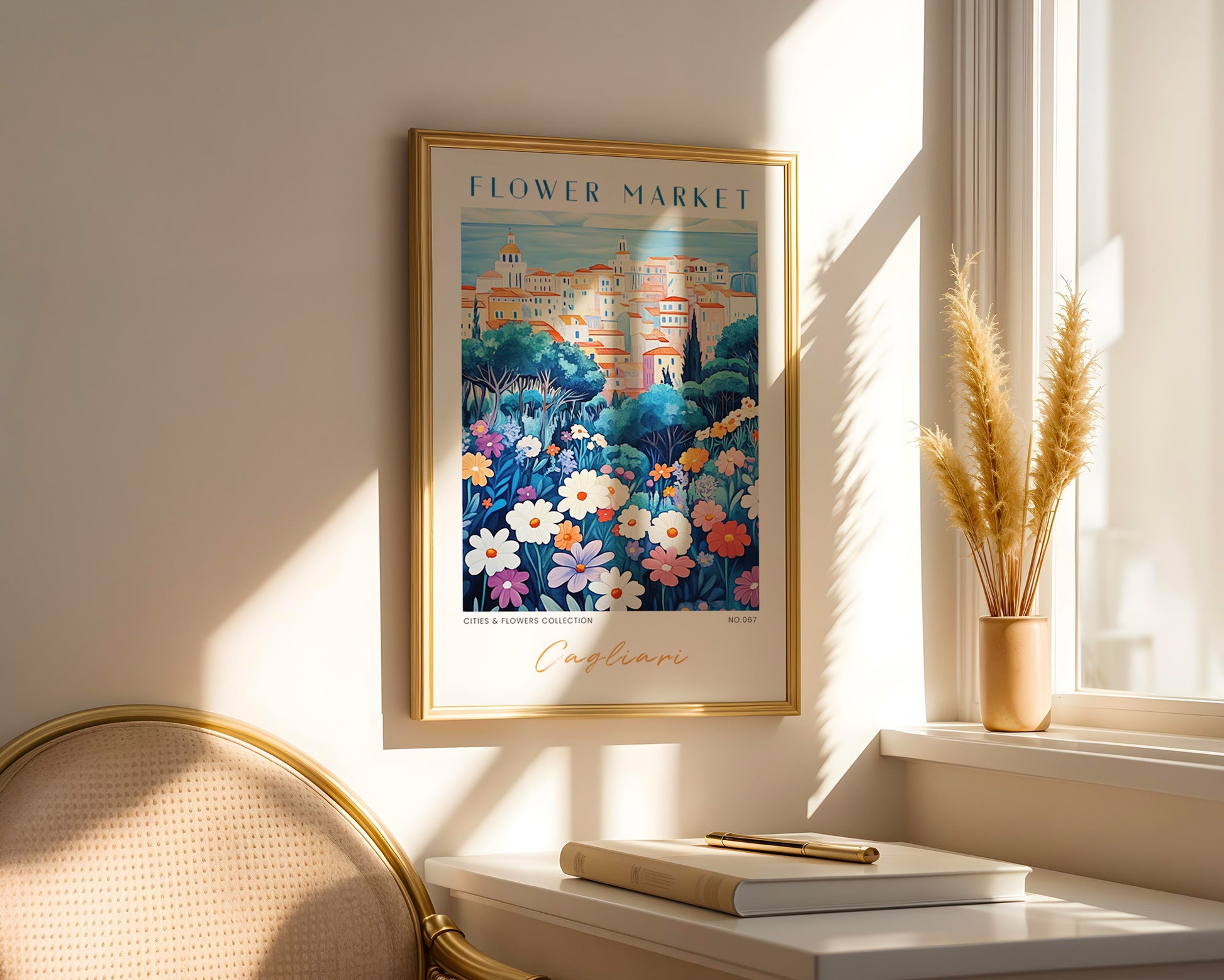 Cagliari Italy Flower Market Poster - GroovyGrove