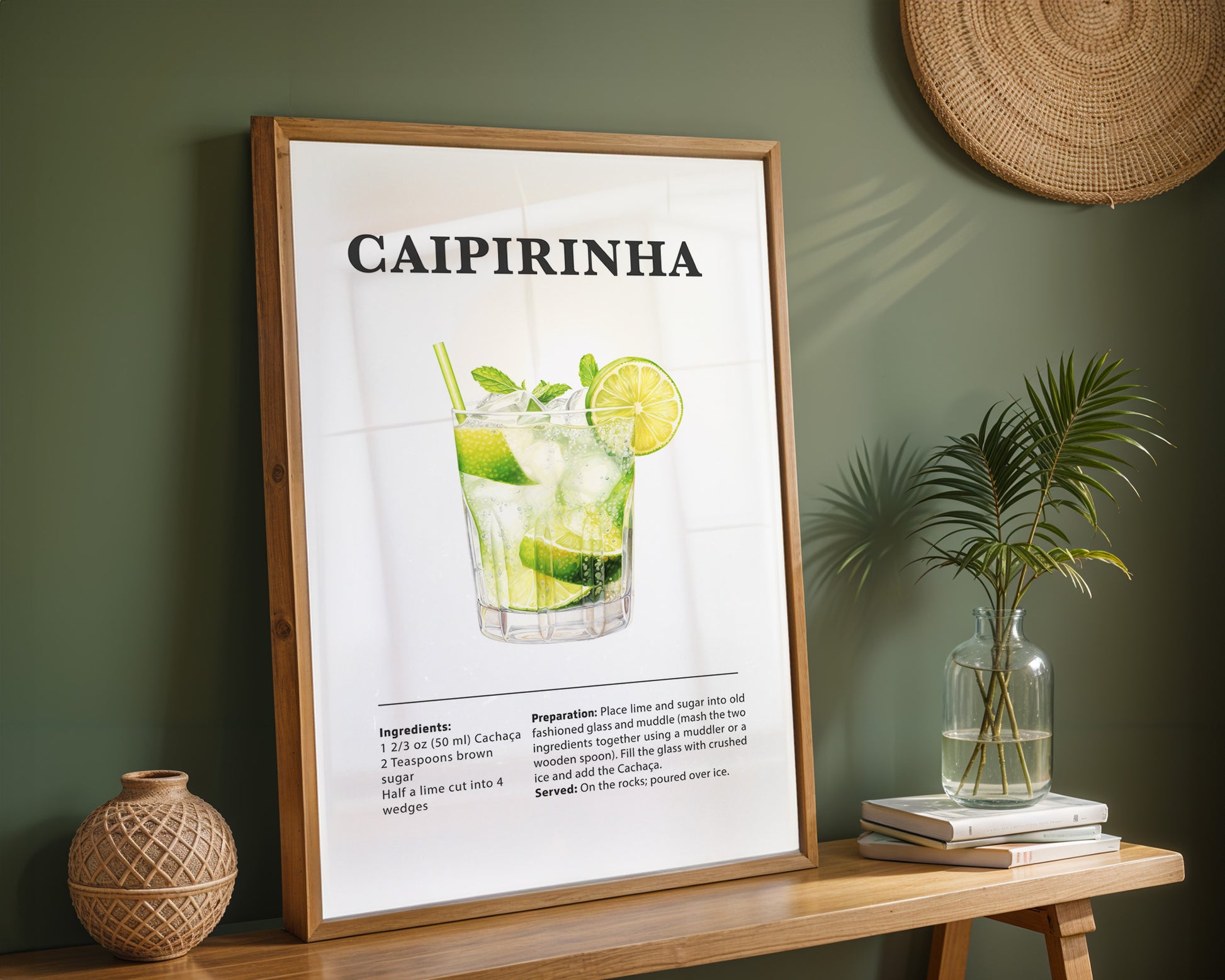 Caipirinha Cocktail Recipe Poster - GroovyGrove