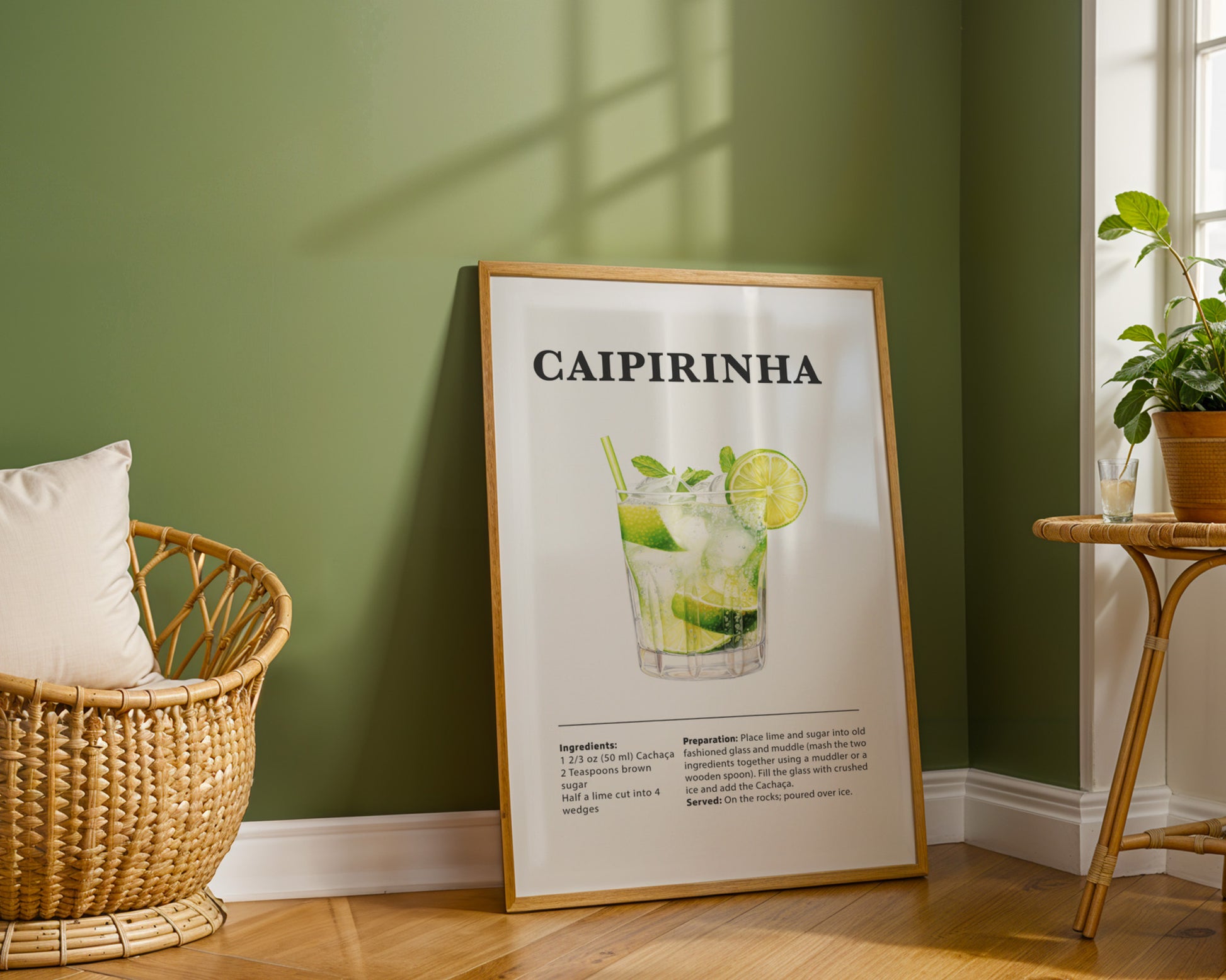 Caipirinha Cocktail Recipe Poster - GroovyGrove