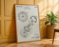 Calendar Clock Or Watch 1968 Patent Poster - GroovyGrove