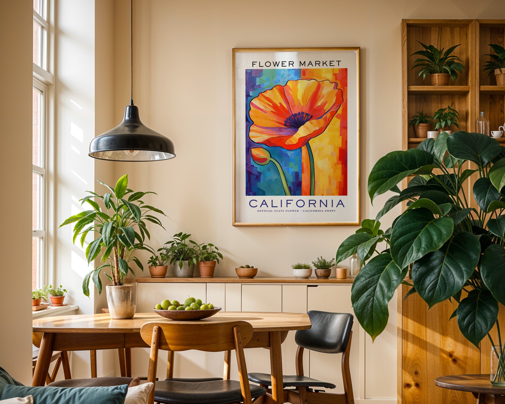 California State Flower Market Poster - GroovyGrove