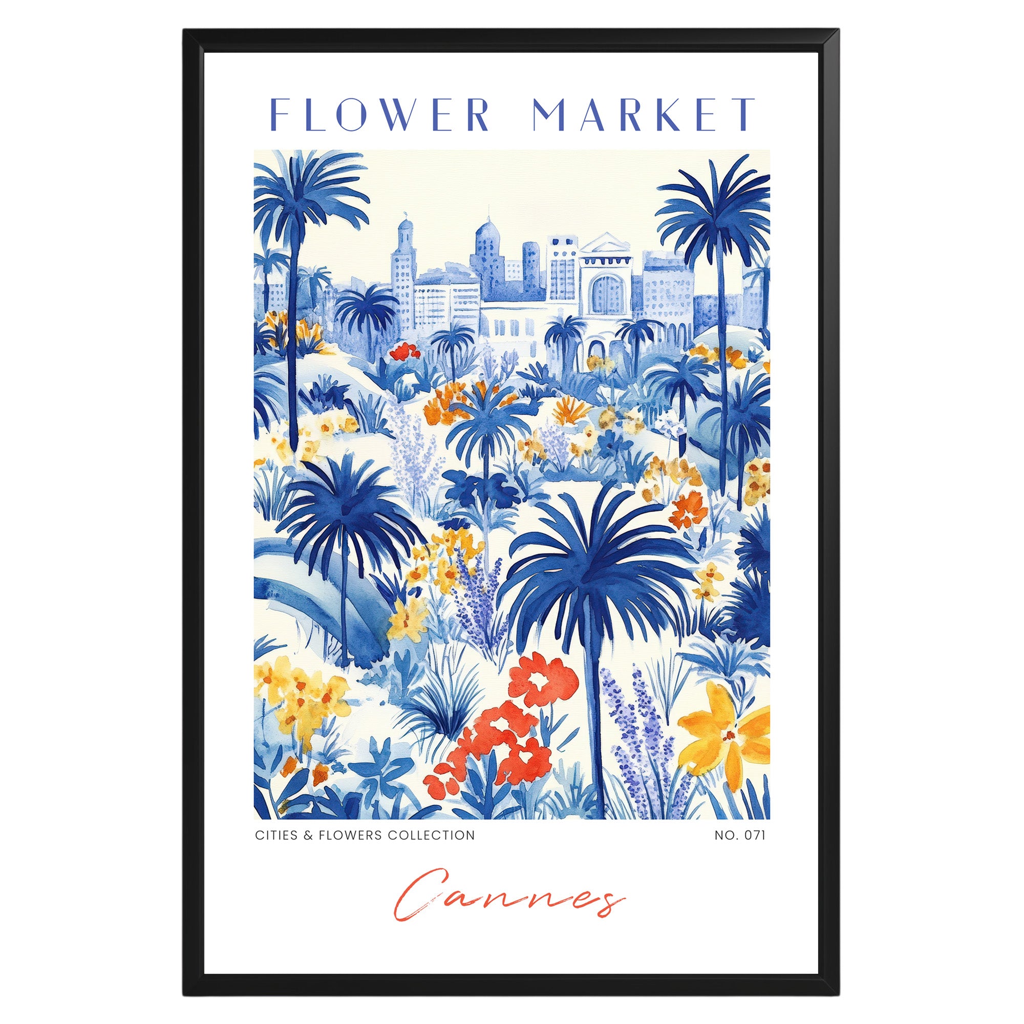 Cannes France Flower Market Poster - GroovyGrove