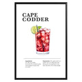 Cape Codder Cocktail Recipe Poster - GroovyGrove