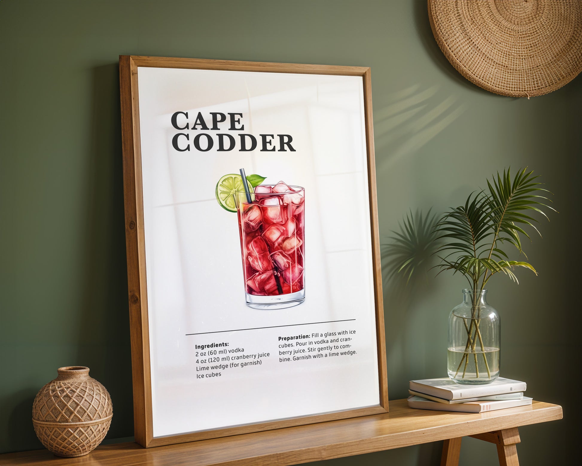 Cape Codder Cocktail Recipe Poster - GroovyGrove