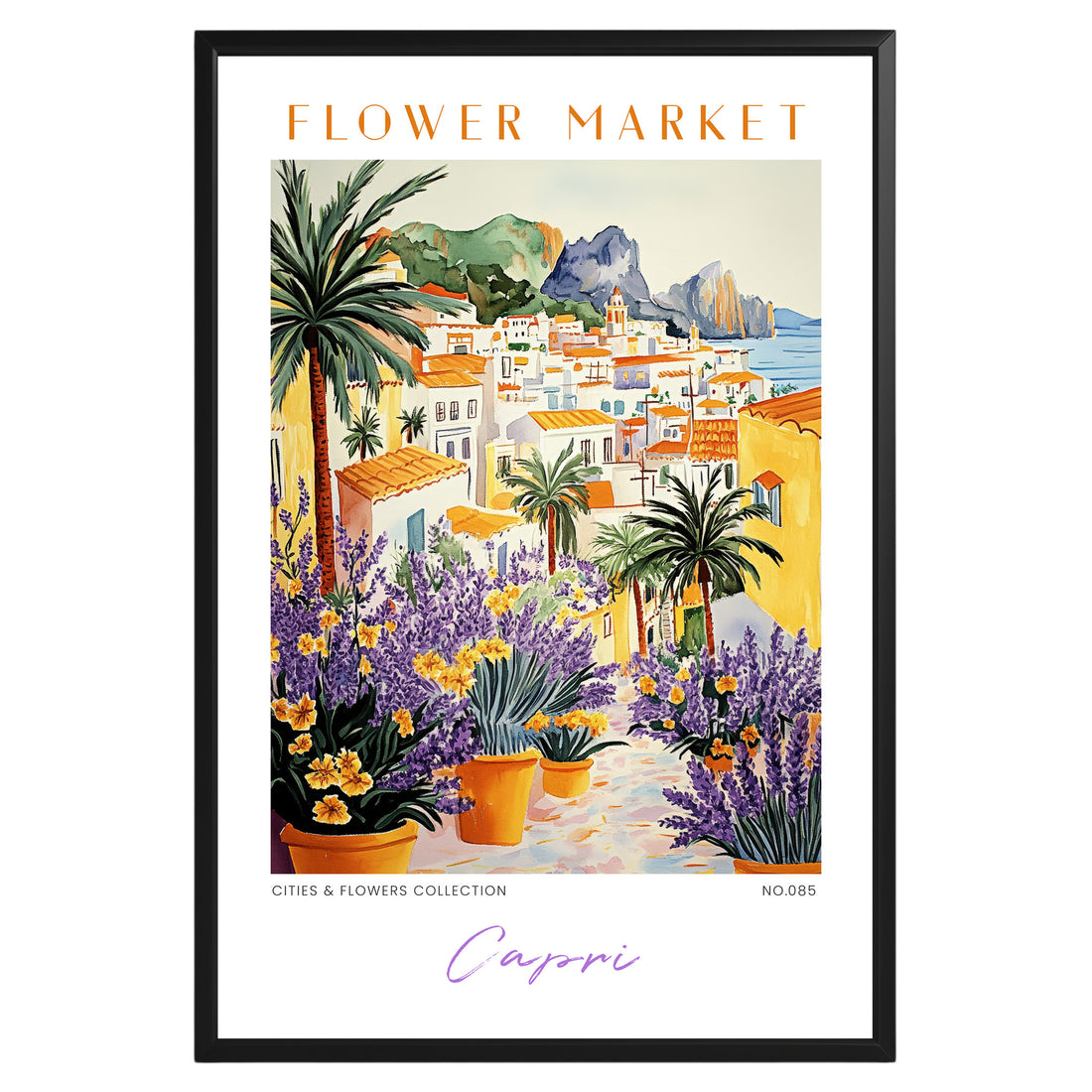 Capri Italy Flower Market Poster - GroovyGrove