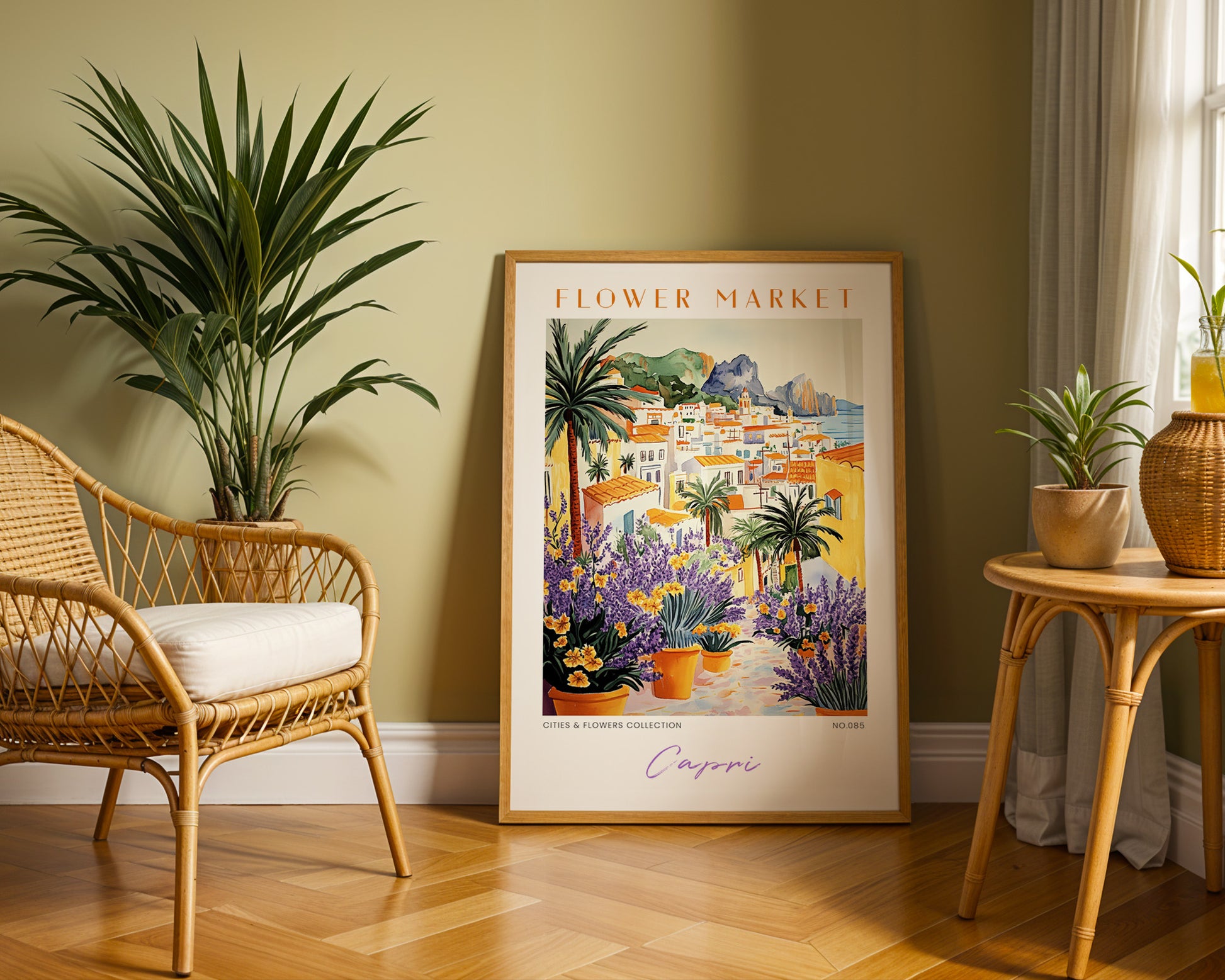 Capri Italy Flower Market Poster - GroovyGrove