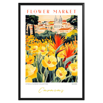 Caracas Venezuela Flower Market Poster - GroovyGrove