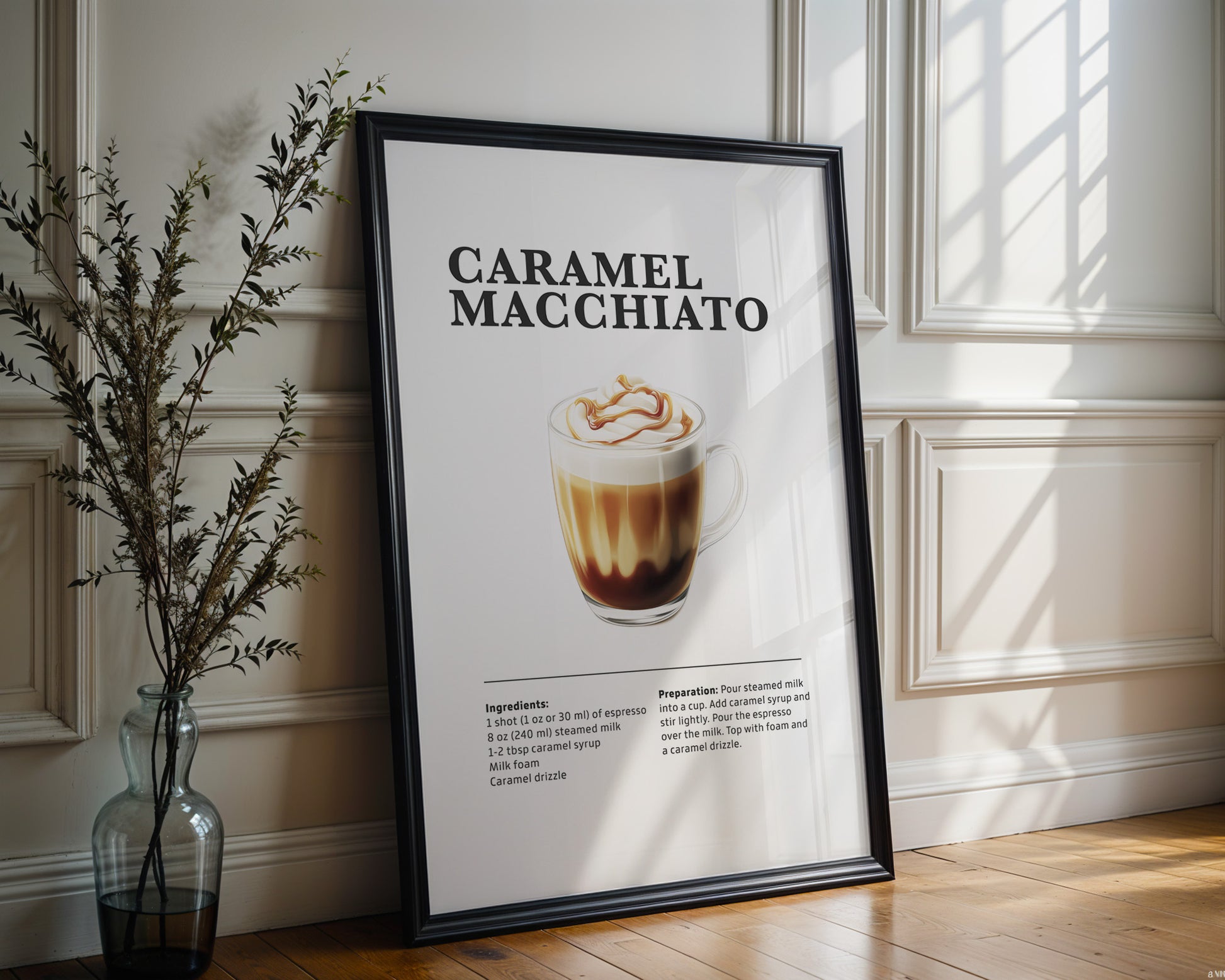 Caramel Macchiato Coffee Recipe Poster - GroovyGrove