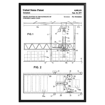 Cargo Crane 1977 Patent Poster - GroovyGrove