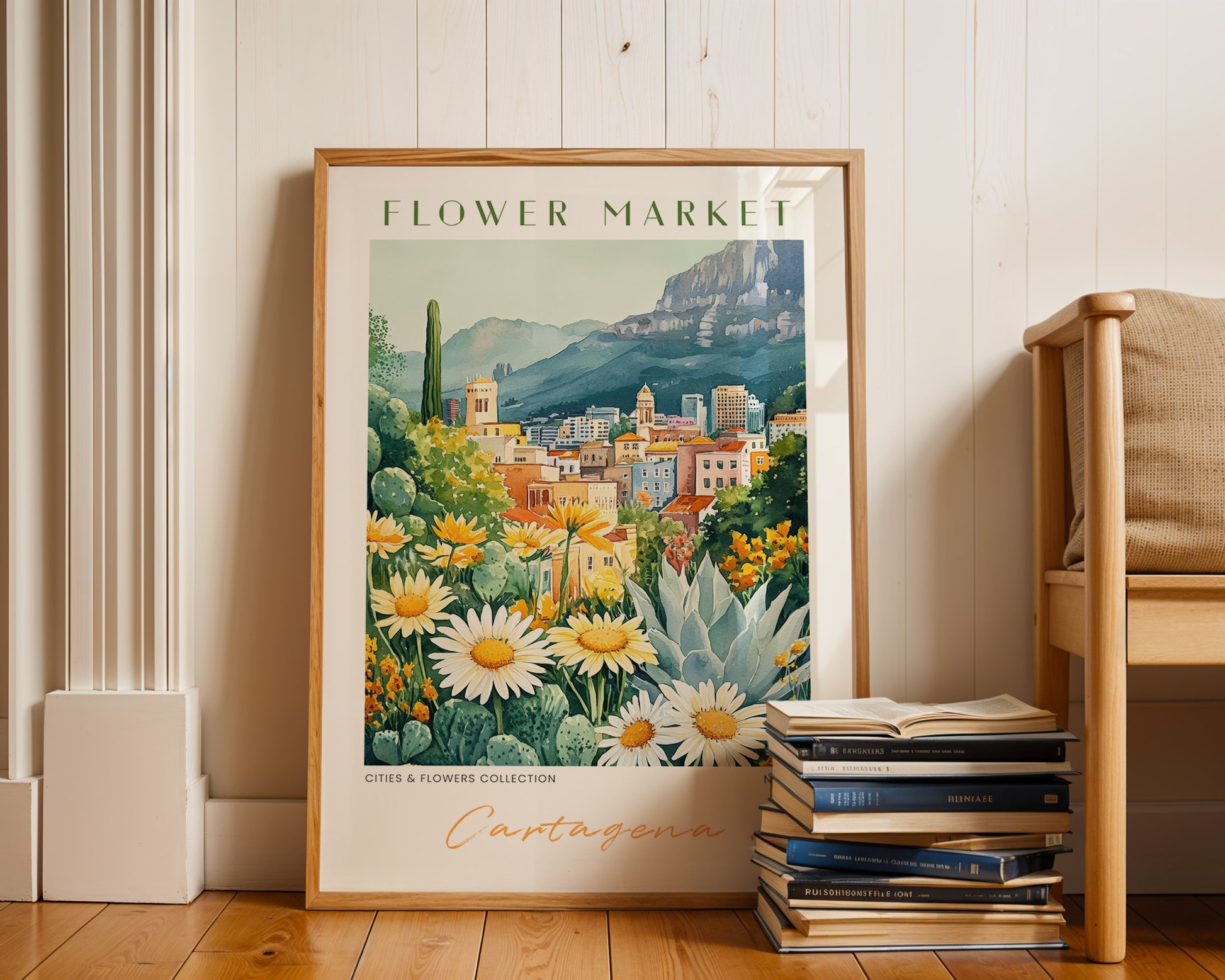 Cartagena Spain Flower Market Poster - GroovyGrove