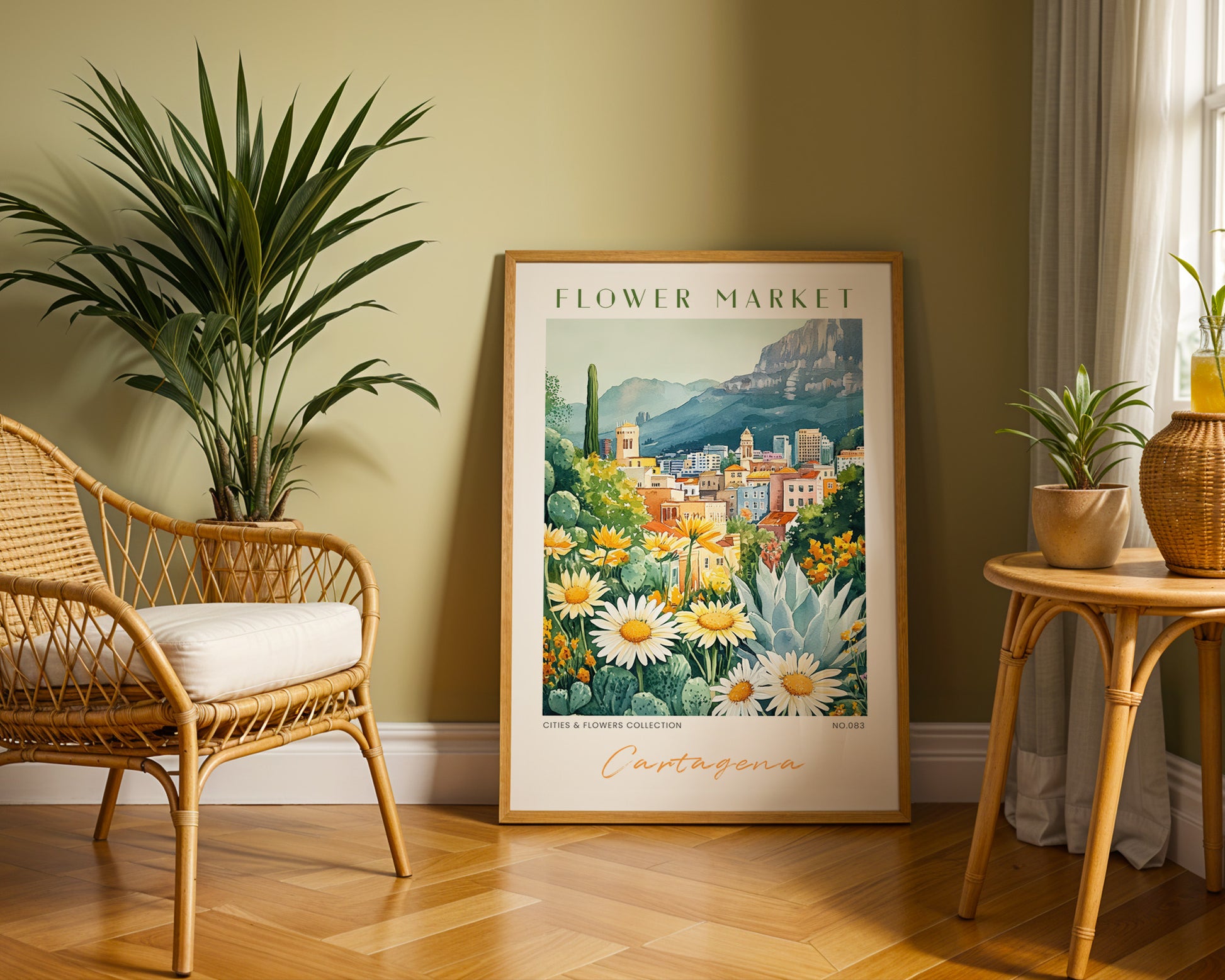 Cartagena Spain Flower Market Poster - GroovyGrove