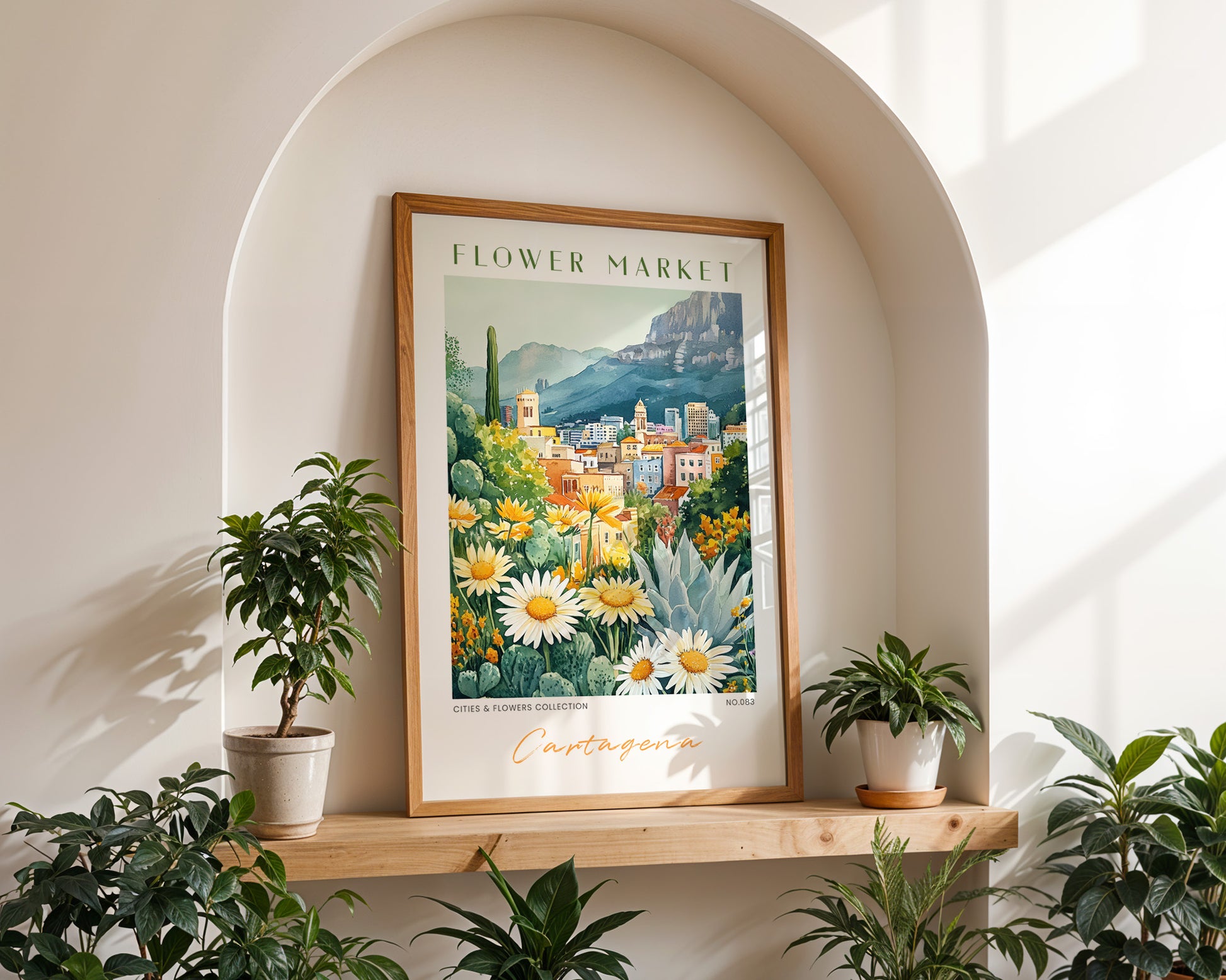 Cartagena Spain Flower Market Poster - GroovyGrove