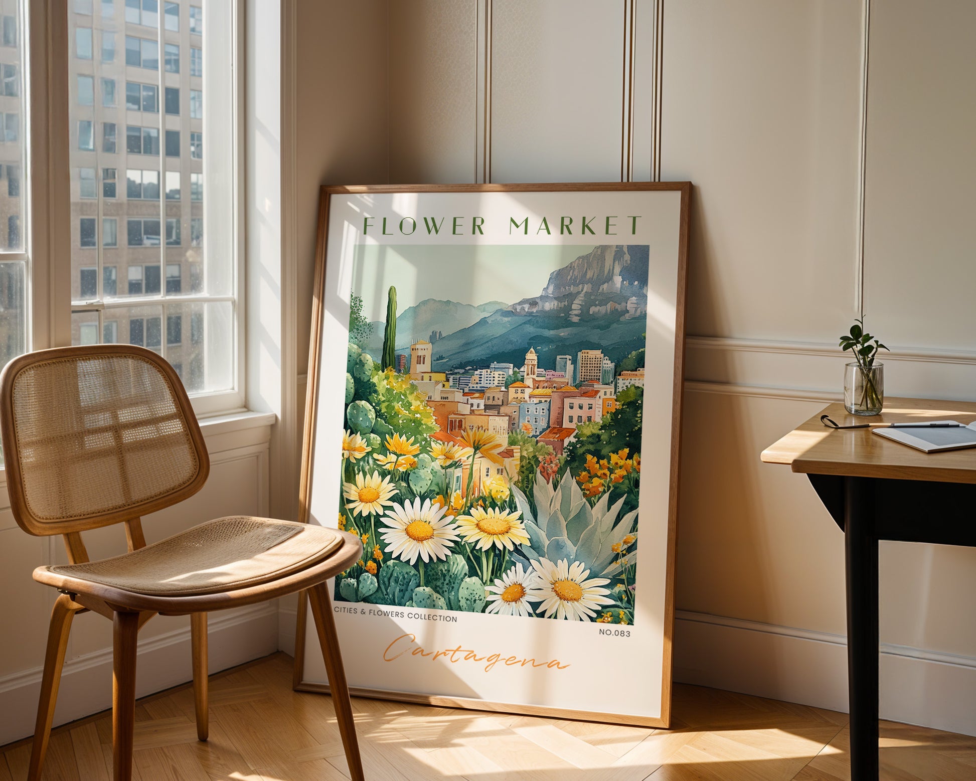 Cartagena Spain Flower Market Poster - GroovyGrove