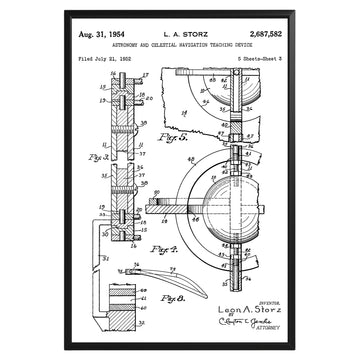 Celestial Navigation Device 1954 Patent Poster - GroovyGrove