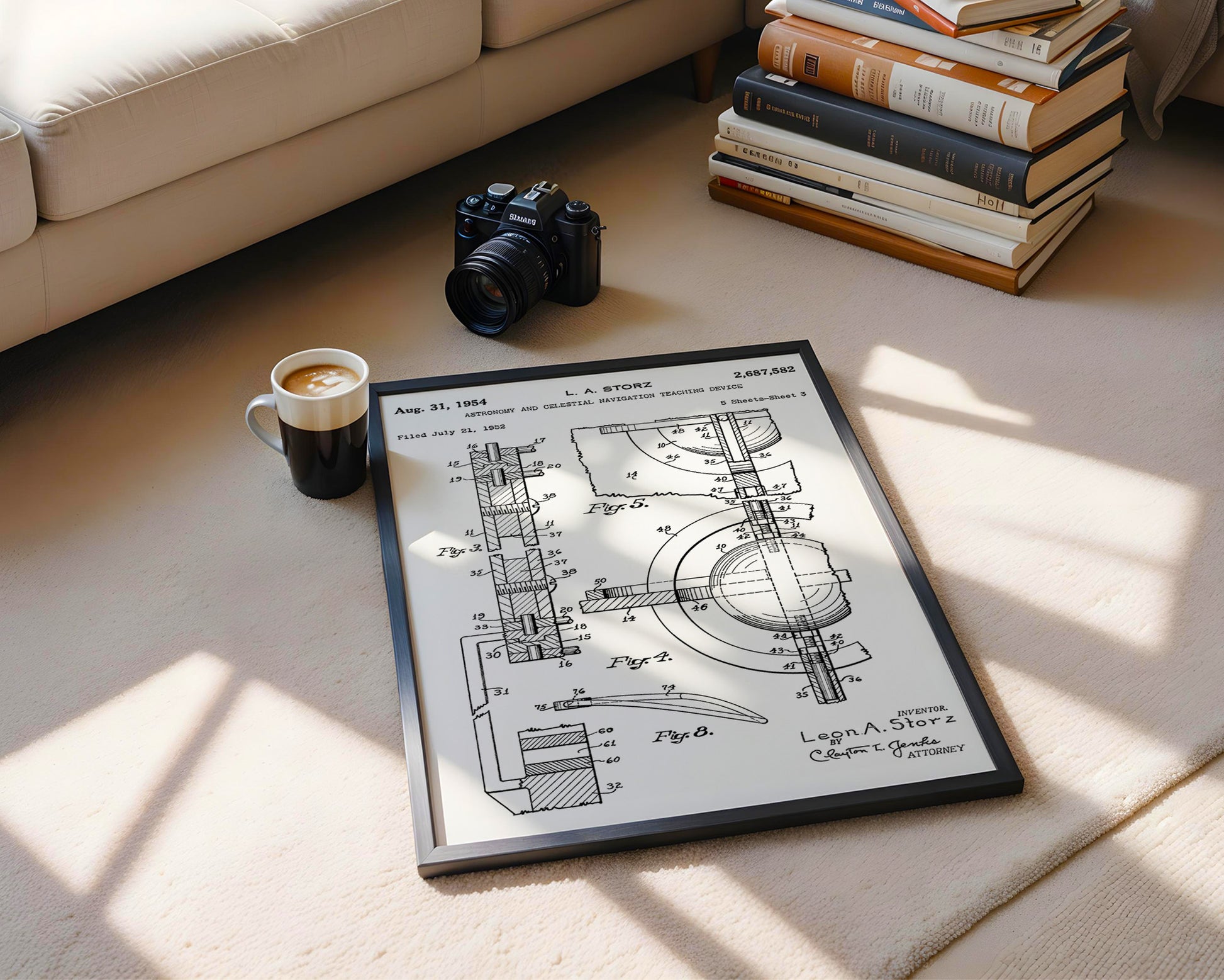 Celestial Navigation Device 1954 Patent Poster - GroovyGrove