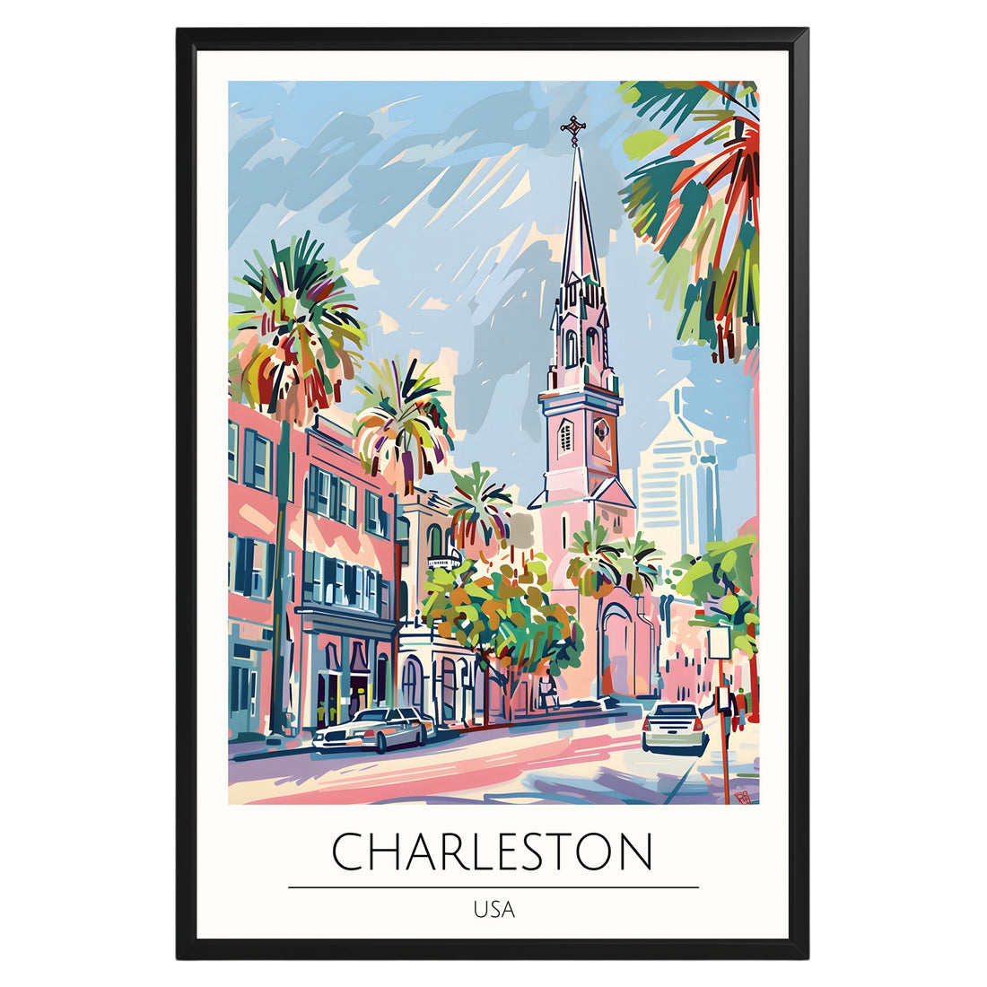 Charleston South Carolina Travel Poster - GroovyGrove