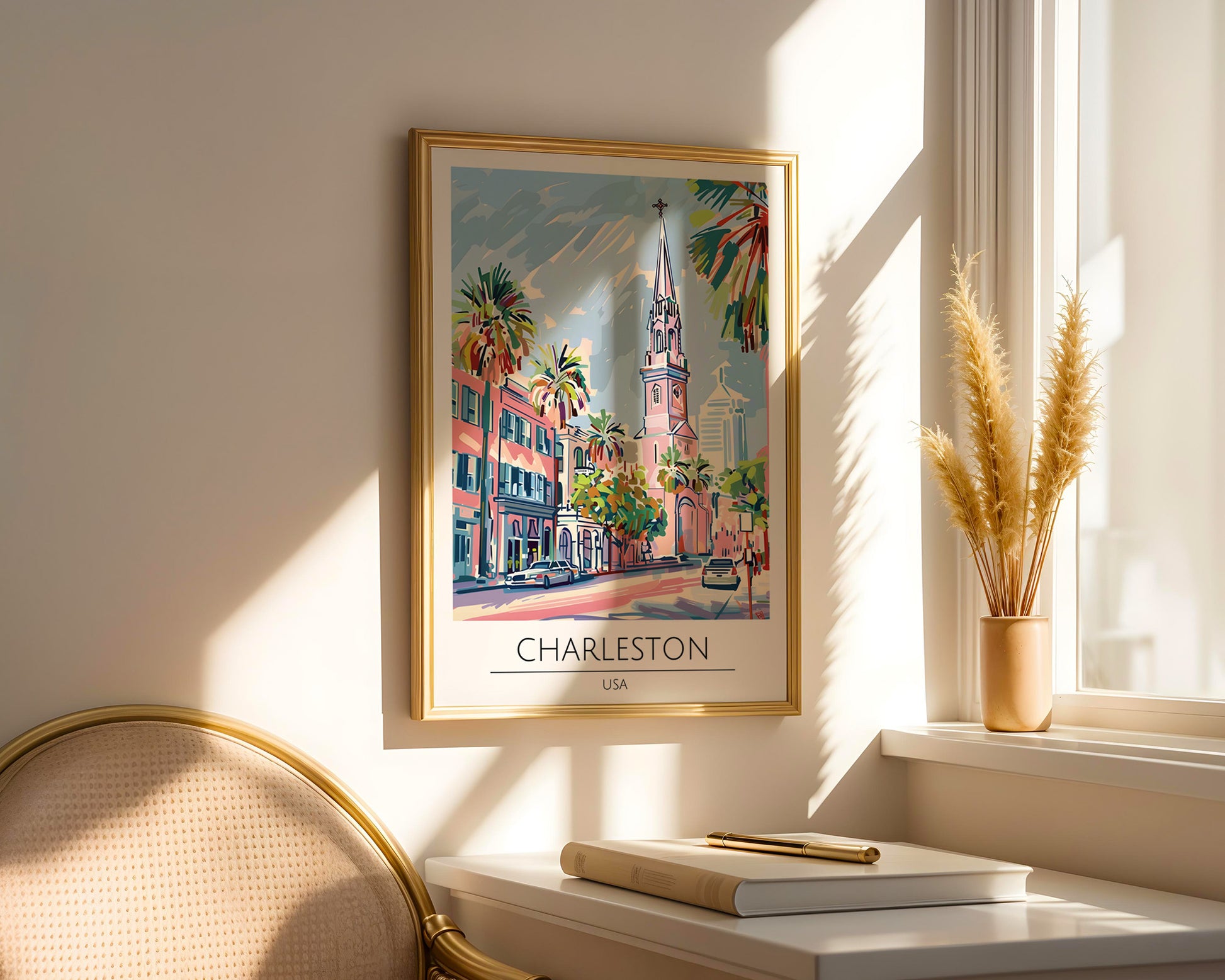 Charleston South Carolina Travel Poster - GroovyGrove