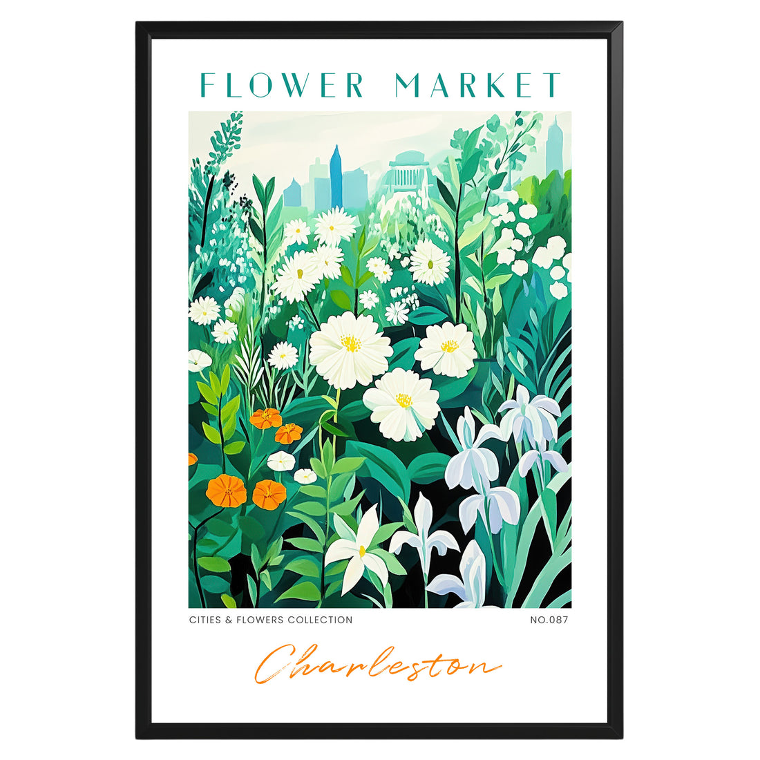 Charleston South Carolina Flower Market Poster - GroovyGrove