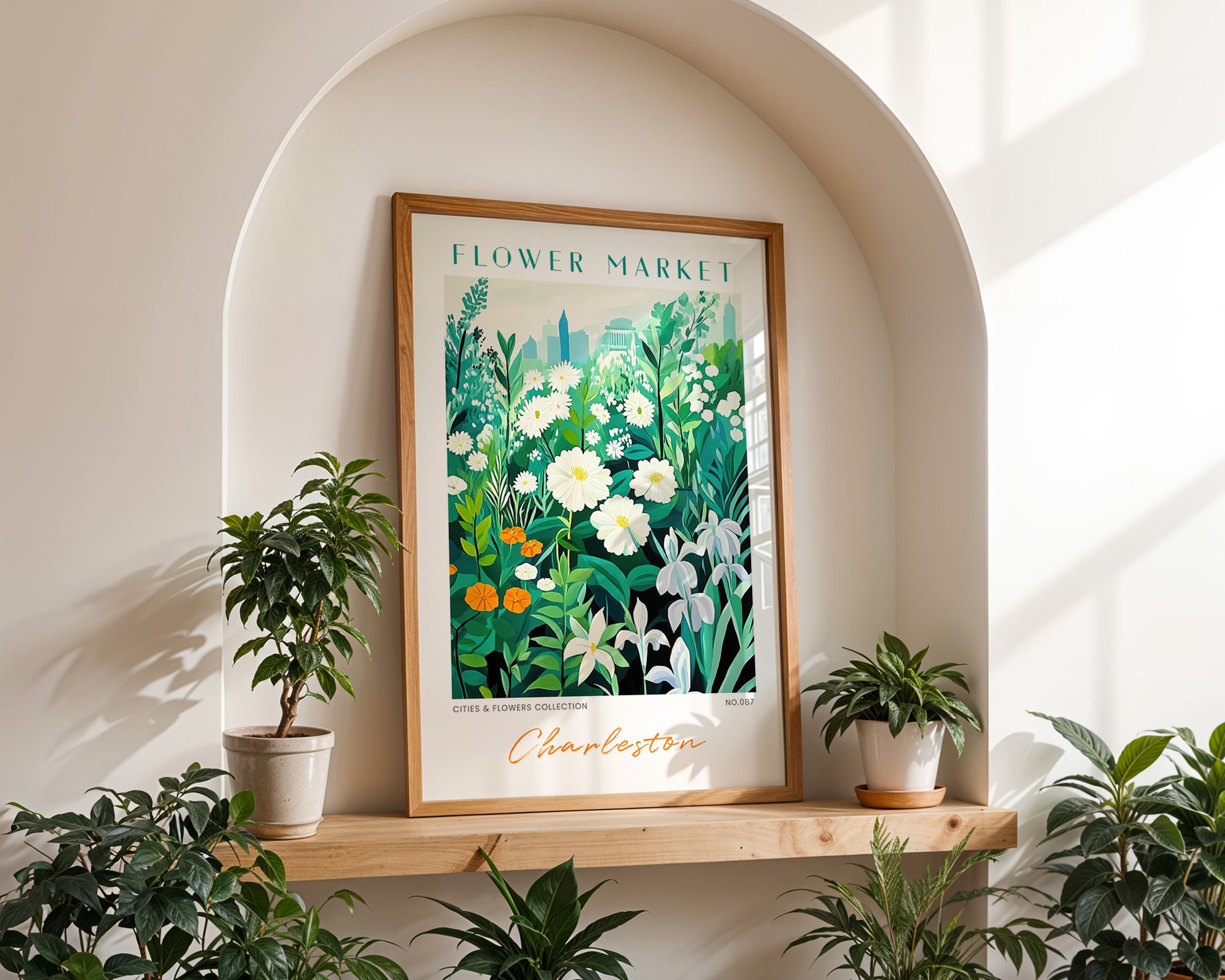 Charleston South Carolina Flower Market Poster - GroovyGrove