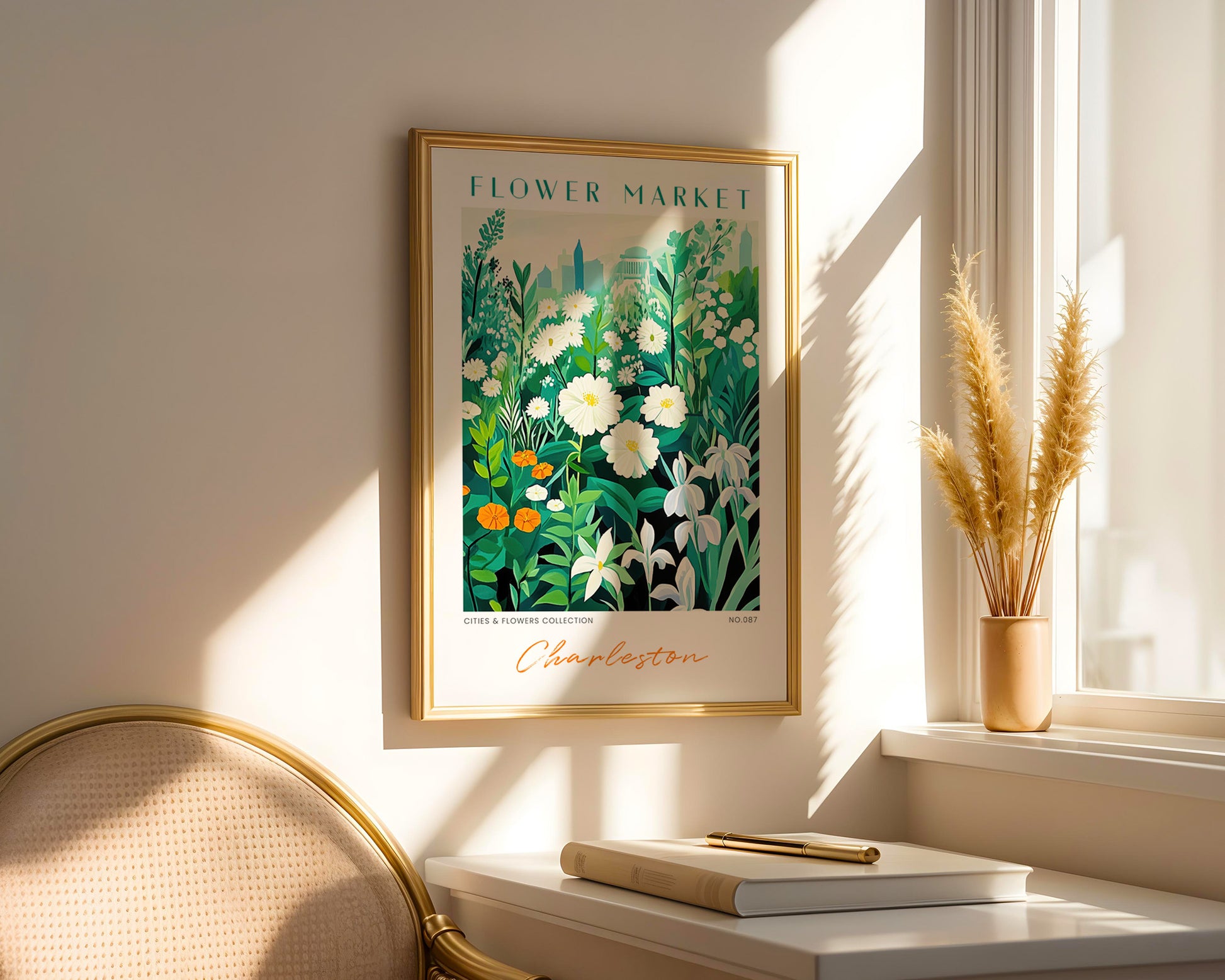 Charleston South Carolina Flower Market Poster - GroovyGrove