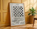 Checker And Chess Board 1923 Patent Poster - GroovyGrove