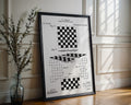 Chess And Checker Board 1893 Patent Poster - GroovyGrove