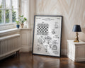 Chess And Checker Game 1940 Patent Poster - GroovyGrove