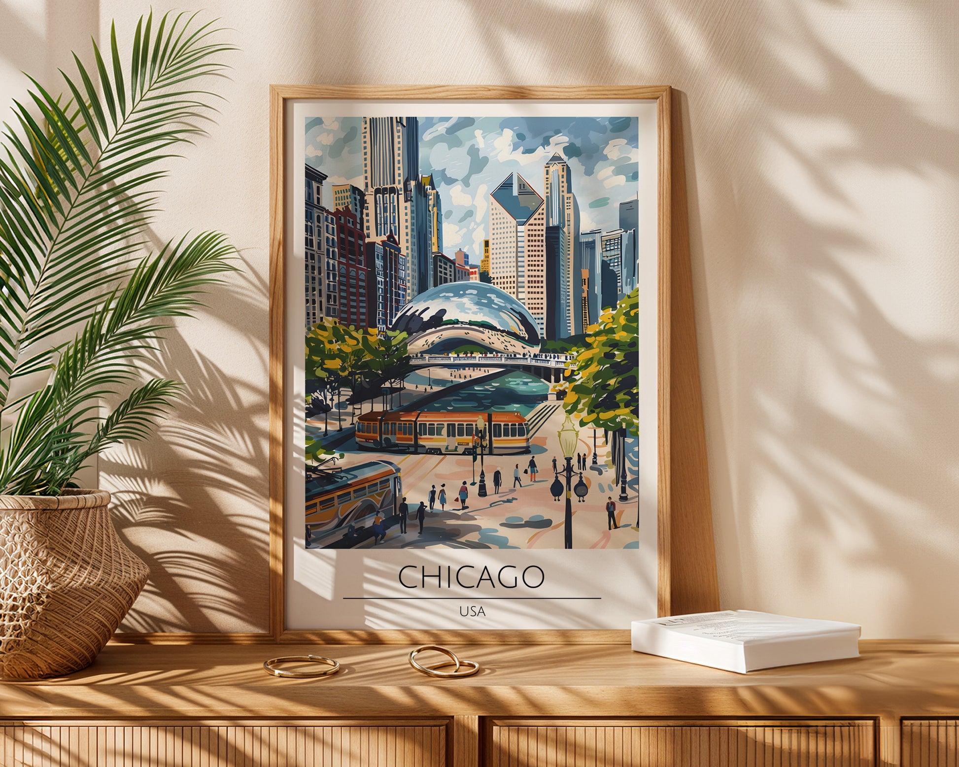 Chicago Illinois Travel Poster - GroovyGrove